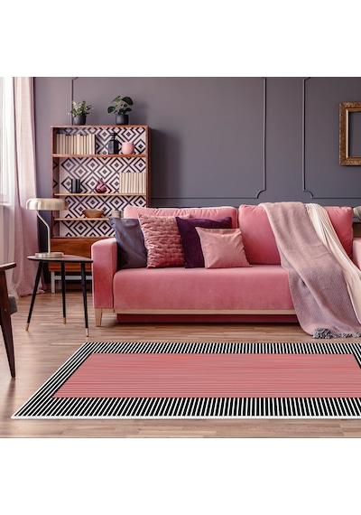 Dijital Kaymaz Yıkanabilir Banyo Mutfak Salon Paspas Halısı Trend Al4023 Kırmızı