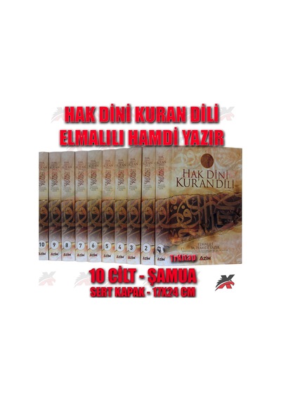 Hak Dini Kur'an Dili 10 Kitap Takım  - Elmalılı Muhammed Hamdi Yazır  - Azim Dağıtım