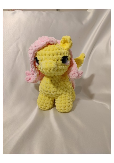 El Yapımı Tığ İşi My Little Pony Peluş Oyuncak Fluttershy 02 - Çok Renkli