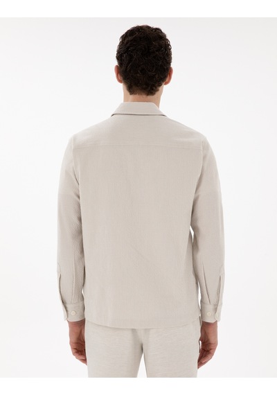 Pierre Cardin Erkek Bej Gömlek Desenli 50304593-vr011 Bej