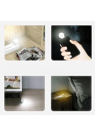 4 Adet Ampul Tasarım Taşınabilir Mini Usb Led Işık Lamba
