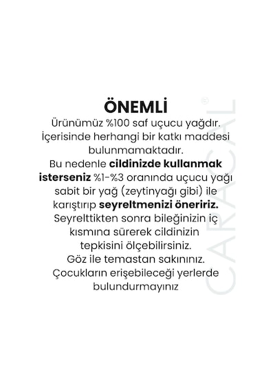 Caracal Saf Biberiye Yağı Doğal Biberiye Uçucu Yağı 30 ML