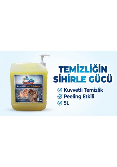 Mr. Cin Granüllü İşçi El Sabunu Pompalı 5 L