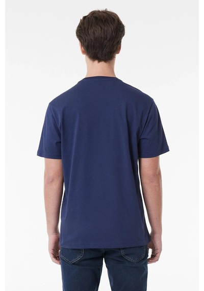 Regular Fit Grafik Baskılı T-shirt Navy Drop Navy Drop