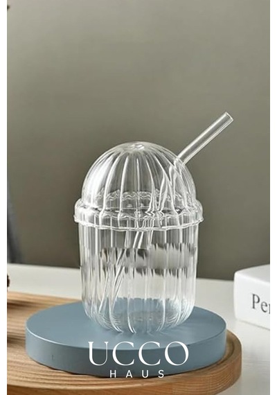 Cam Pinterest Bardak, Cam Pipetli Kahve Limonata Meşrubat Çay Kokteyl Sunum Bardağı Şeffaf