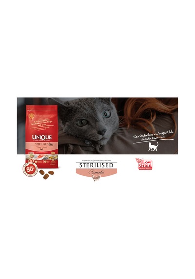 Unique Kısırlaştırılmış Sterilised Kedi Maması Somonlu 1500 G