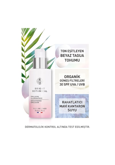 Yves Rocher Leke Ve Kırışık Karşıtı Bitkisel Bakım Bright Botanical - E Vitamini - 30 Spf Emülsiyon Krem-50 ML