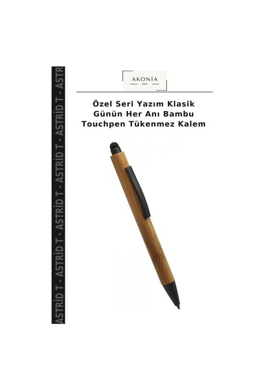 Özel Seri Yazım Klasik Günün Her Anı Bambu Touchpen Tükenmez Kalem Çok Renkli