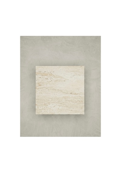 Modern Aura Traverten Desenli Kare Orta Sehpa 90x90 Cm Krem Kurulum Gerektirmez Krem Krem