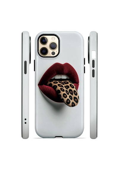 Velvoria Valestra Leopar Dudak Apple iPhone Uyumlu 12 Pro Max Darbe Korumalı Kılıf Valestra Select - Leopar Dudak