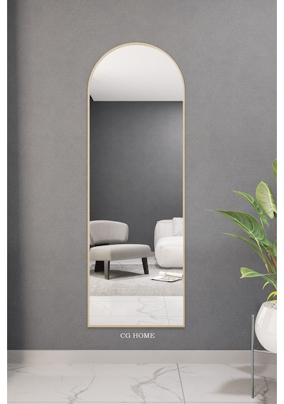 Dekoratif Ayna Oval Boy Ayna Duvar Aynası 180x60 Cm 180 X 60 Gold 18061806776 Gold