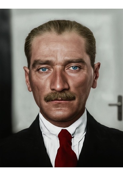 Atatürk Portresi V3 Ev Duvar Salon Güzellik Salonu Ofis Dükkan Dekarasyon Kanvas Tablo