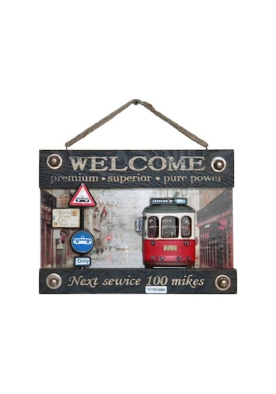 Dekoratif Metal Kapı Yazısı Tramvay Dekorlu Hediyelik