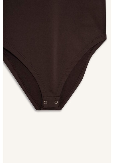 Defacto Bisiklet Yaka Uzun Kollu Çıtçıtlı Body D6915ax25aubn207 Kahve