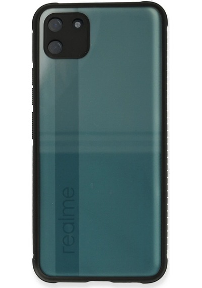 Newface Realme C11 Kılıf Miami Şeffaf Silikon Semeglbl - 12 - Siyah