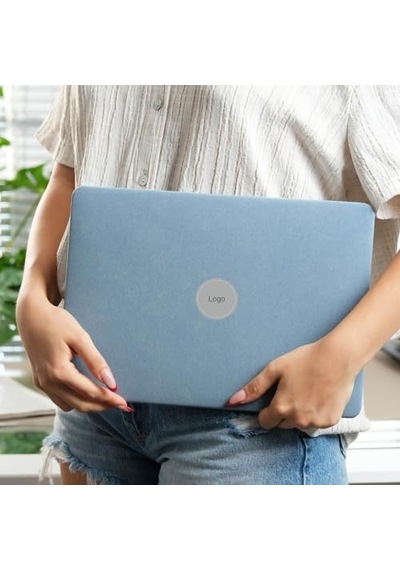 Macbook Air M1 Kılıf A2337 Uyumlu 13 İnç Kumaş Kaplama Sert Koruyucu Kapak A2179 A1932 Hard Case Açık Mavi