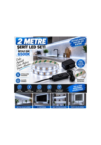 Mutfak Dolap Ayna Aydınlatma 2 Metre Beyaz Aç Kapat Düğmeli Şerit Led Seti 12v Adaptörlü Aç Kapa Düğmeli Kendinden Beyaz - 930722878 Beyaz Mutfak Dolap Ayna Aydınlatma 2 Metre Beyaz Aç Kapat Düğmeli Şerit Led Seti 12v Adaptörlü Aç Kapa Düğmeli Kendinden Beyaz - 930722878 Beyaz