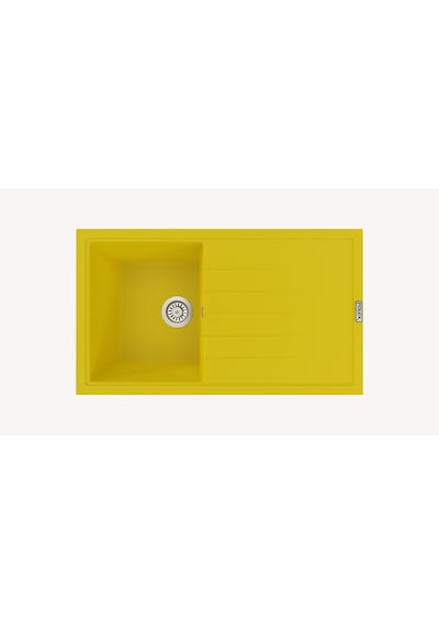 Polex Cristalüx Granit Evye P-03 Sarı Tezgah Altı Ve Tezgah Üstü Mutfak Evyesi 85x49.5 CM