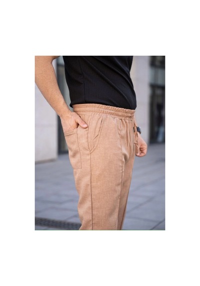 Butik İstanbul Erkek Keten Cepli Çıma Dikişli Jogger Buggy Pantalon Rahat Kalıp - Kahverengi Butik İstanbul Erkek Keten Cepli Çıma Dikişli Jogger Buggy Pantalon Rahat Kalıp - Kahverengi