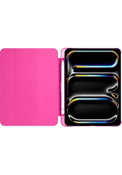 Apple Uyumlu iPad  Pro 11 2025 M5 Mkst Smart Cover Kalem Bölmeli Standlı 1-1 Kılıf - Mavi Tablet Kılıfı