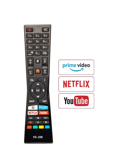 Vestel Rc A2 43100p - Jvc Rm-c3337 Netflıx-youtube-prime Video Tuşlu Yazısız Lcd Led Tv Kumanda Rc0360/01