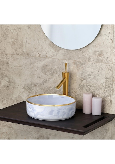 Fontana Yüksek Lavabo Bataryası Altın F-622 Altın