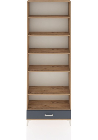 Arges Dolap 6 Raflı Tek Çekmeceli 88x30x243 Çam-antrasit Çam Arges Dolap 6 Raflı Tek Çekmeceli 88x30x243 Çam-antrasit Çam