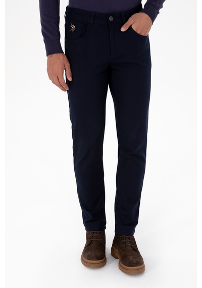 U.S. Polo Assn. Erkek Lacivert Slim Fit Kanvas / Chino Pantolon 50310340-VR033