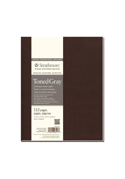 400 Geri Dönüşümlü Toned Gray Eskiz Defteri Softcover - P481-107-4, 56 Yaprak, 20 X 25 Cm, 89 G/m², Gri
