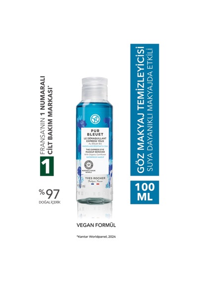 Yves Rocher Tüm Ciltler, Çift Fazlı/yoğun Makyaja Özel, Rahatlatıcı Göz Makyaj Temizleyici-pur Bleuet-100ml 76255354