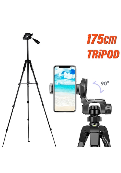 Tripod 175cm 3 Ayak Video Çekim Tripod Uzun Boy Sabitleyici