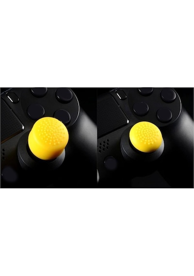 Ps4-ps5 Uyumlu 8in1 Analog Koruyucu Ve Yükseltici Pad Sarı