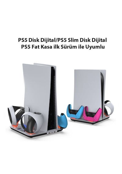 Tp5-3550 Ps5 / Ps5 Slim / Ps Vr2 Uyumlu Rgb Işıklı Multifonksiyon