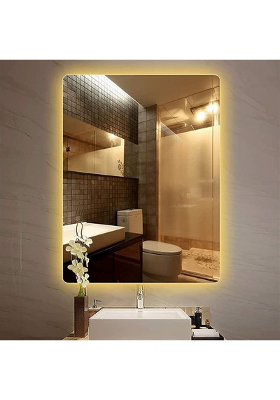 80X120 CM Ledli Ayna Banyo Aynası Dekoratif Ayna Boy Ayna Salon D