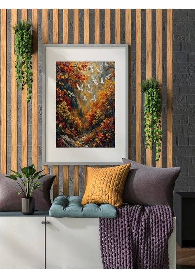 Nova Puzzle 1000 Parça Beyaz Kuşların Dansı Puzzle - Uçuşan Beyaz Kuşlar