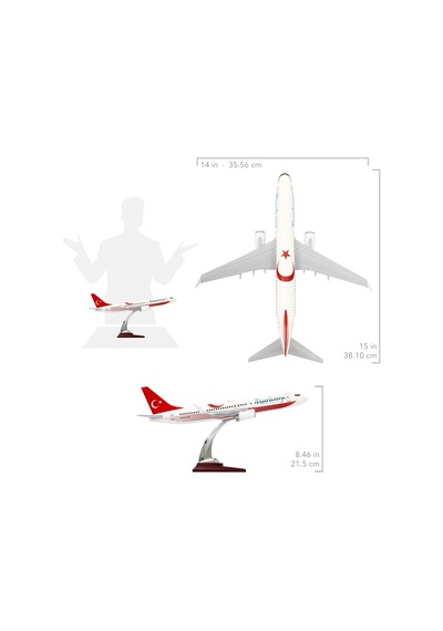 Zekupp - Maket Uçak - Boeing 737-800 1/100 - TÜRKİYE ÖZEL TASARIMLI Model Uçak,  Model D