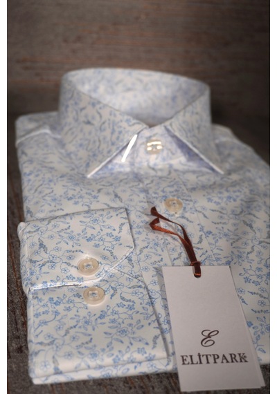 Elitpark Hilary Flowers Çiçek Desenli Uzun Kollu Pamuklu Cepli Premium Rahat Kalıp Erkek Gömlek Beyaz Elitpark Hilary Flowers Çiçek Desenli Uzun Kollu Pamuklu Cepli Premium Rahat Kalıp Erkek Gömlek Beyaz