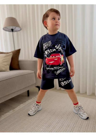 Nurbebekidss Erkek Çocuk Penye Şortlu Takım Gri