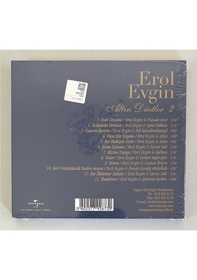 Erol Evgin Altın Düetler 2 Cd Jelatininde Sıfır Cd