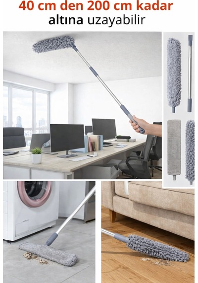 Ev Ve Ofis İş Tipi Çok Yönlü Boşluk Tavan Ve Toz Alma Seti 40 Cm 200 Cm