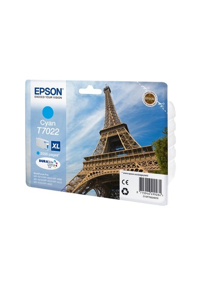 Epson T7022 Cyan Mavi 2.000 Sayfa Mürekkep Kartuş T70224010