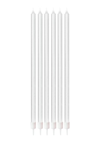 Doğum Günü Mumu 18cm 6lı Beyaz 9+