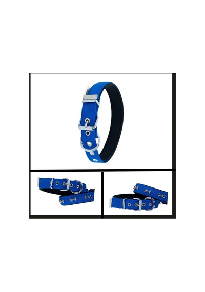 Uyguna-yakala Royal Blue 2.5 42-50 Cm Dokuma Kemikli Boyun Tasması-sma.359