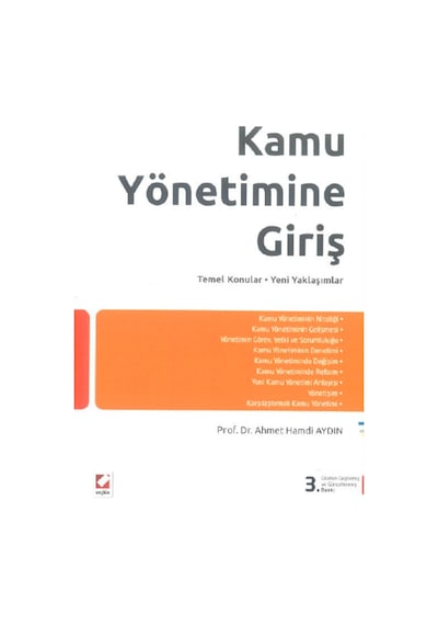 Kamu Yönetimine Giriş Ahmet Hamdi Aydın 409650145
