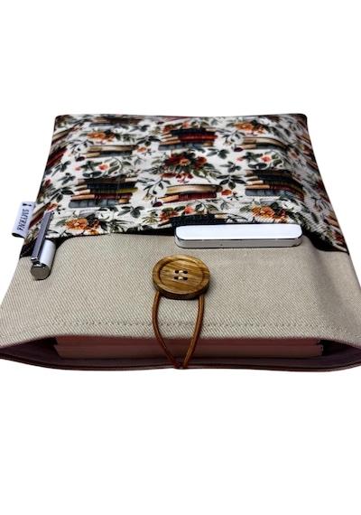 Kitap Kılıfı / Tablet Kılıfı /çok Amaçlı Kılıf Kitaplar,çiçekler
