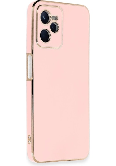 Gld-spt- Newface Realme C35 Kılıf Volet Silikon - Pembe