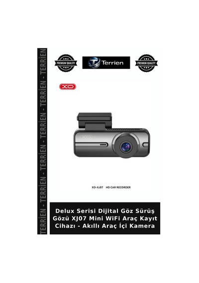 Delux Serisi Dijital Göz Sürüş Gözü Xj07 Mini Wifi Araç Kayıt Cihazı - Akıllı Araç İçi Kamera