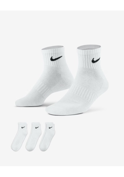 Nike Sx7667-100 Everyday Cushioned Low Antrenman Çorapları 3 Çift Sıyah