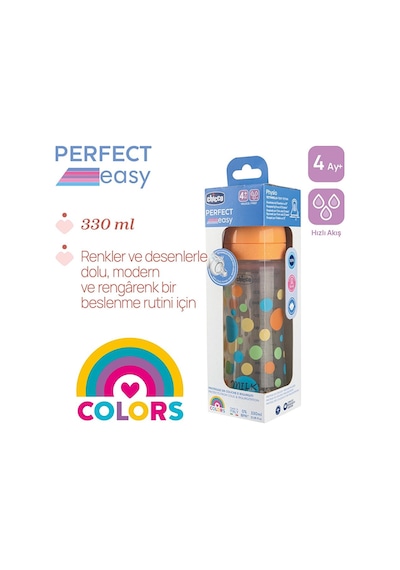 Chicco Perfect Easy Biberon Pp 330 Ml Hızlı Akış-Erkek 4 Adet