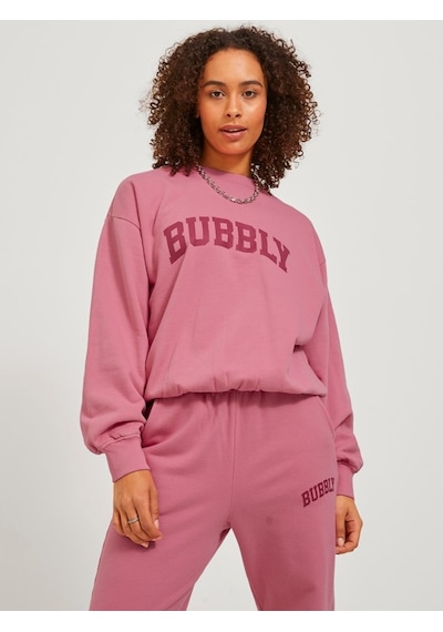 Jjxx Sıfır Yaka Rahat Kesim Pembe Kadın Sweatshirt 12244363 001